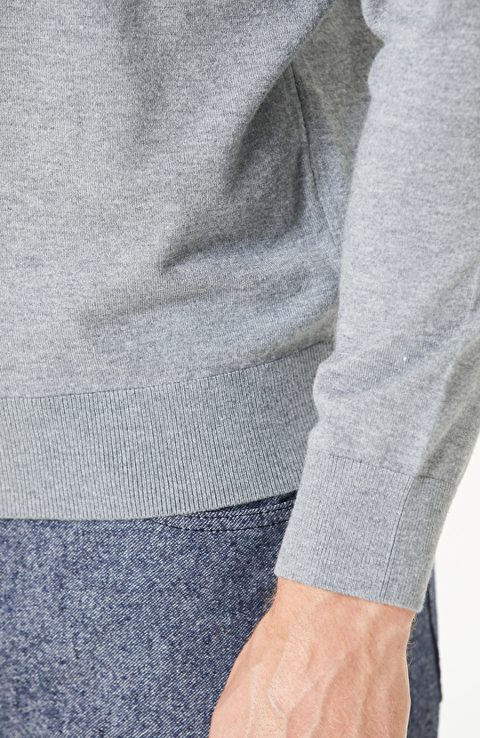 Gri Melanj Basic Triko Kazak