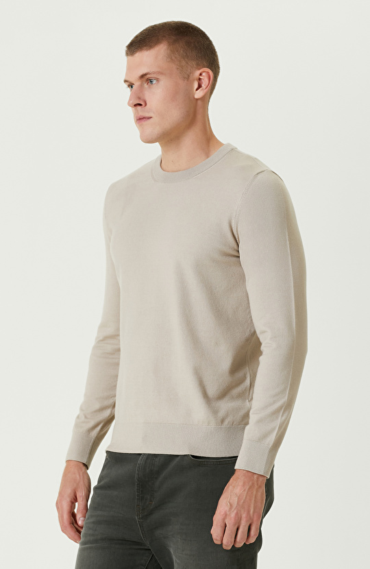 Bej Melanj Basic Triko Kazak