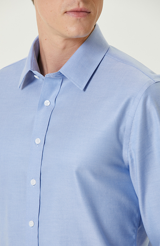 Mavi Non-Iron Oxford Gömlek