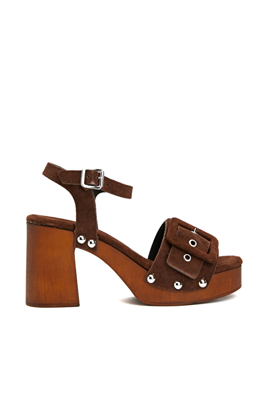 Brown Women's Suede Sandals