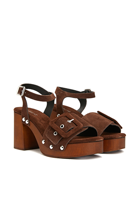 Brown Women's Suede Sandals