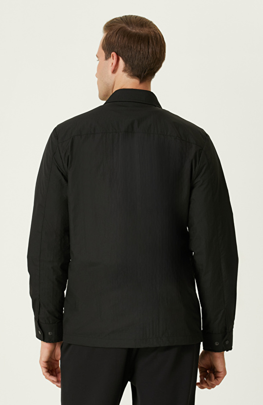 N-Tech Siyah İnce Dış Gömlek