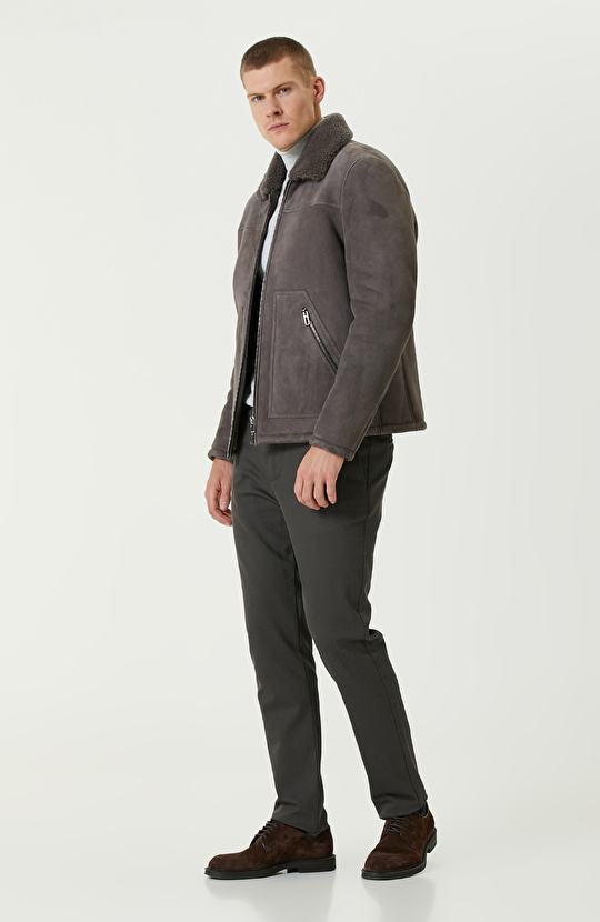 Açık Gri Balıkçı Yaka Triko Kazak