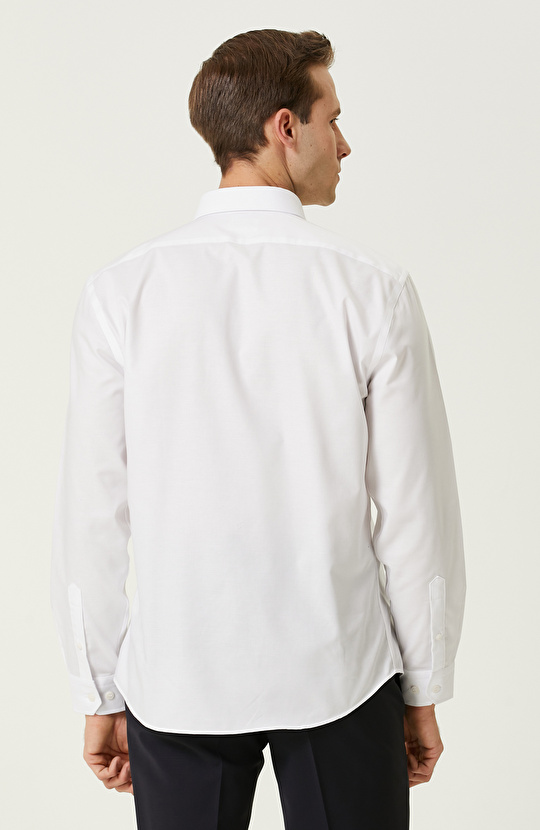 Beyaz Non-Iron Oxford Gömlek