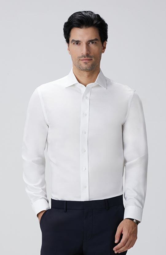 Beyaz Super Non-Iron Gömlek
