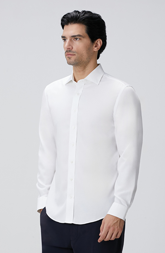 Beyaz Super Non-Iron Gömlek