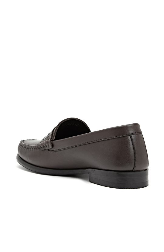 Kahverengi Kadın Deri Loafer
