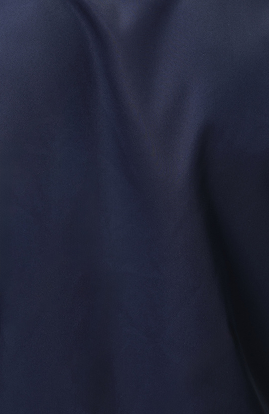 Navy Blue Non-Iron Satin Shirt