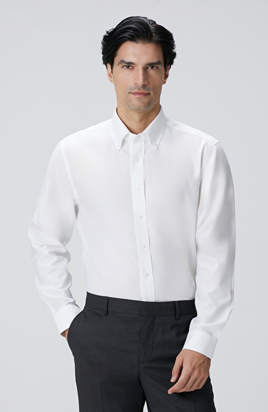 Beyaz Non-Iron Oxford Gömlek Beyaz Non-Iron Oxford Gömlek
