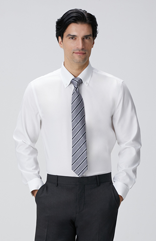 Beyaz Non-Iron Oxford Gömlek