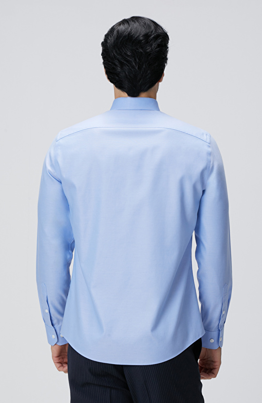 Mavi Non-Iron Oxford Gömlek