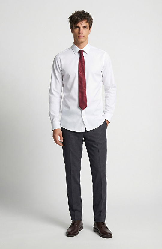 Beyaz Non-iron Gömlek