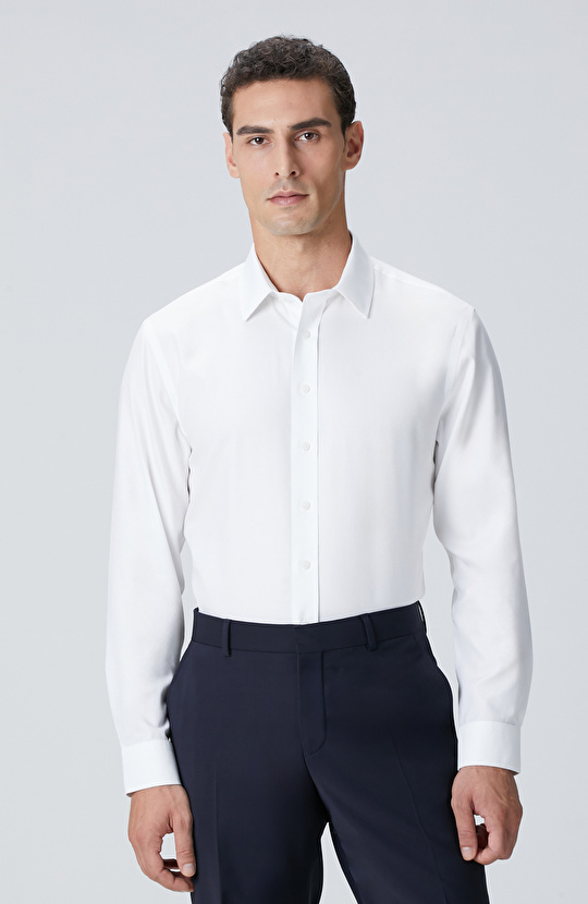 Beyaz Non-Iron Gömlek