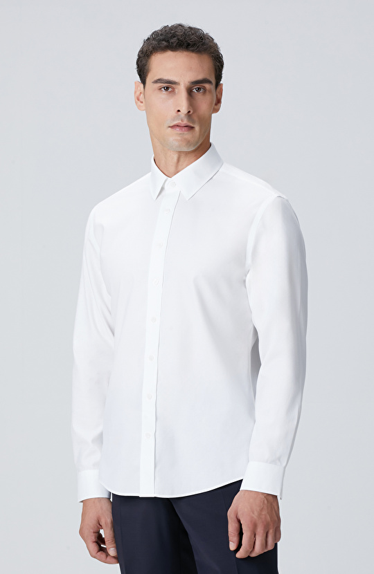 Beyaz Non-Iron Gömlek