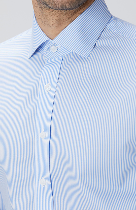 Açık Mavi Non-Iron Gömlek