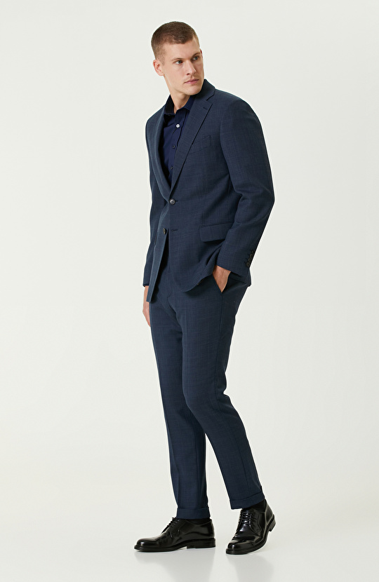 Loro Piana Kumaşıyla Üretilmiş Lacivert Limited  Yün Takım Elbise