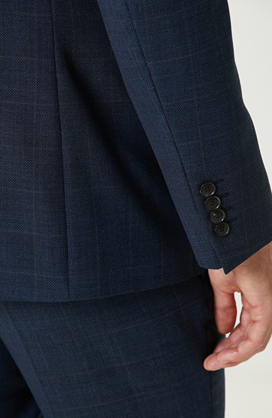 Loro Piana Kumaşıyla Üretilmiş Lacivert Limited  Yün Takım Elbise