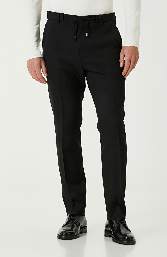 Siyah N-Tech Jogger Diyagonal Pantolon