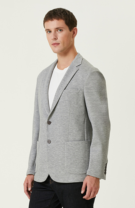 Gri Melanj Comfort Ceket Gri Melanj Comfort Ceket