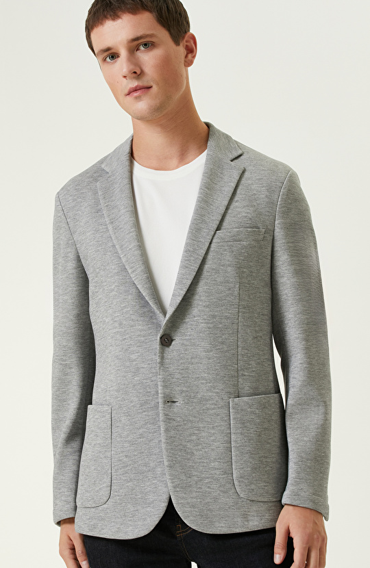 Gri Melanj Comfort Ceket