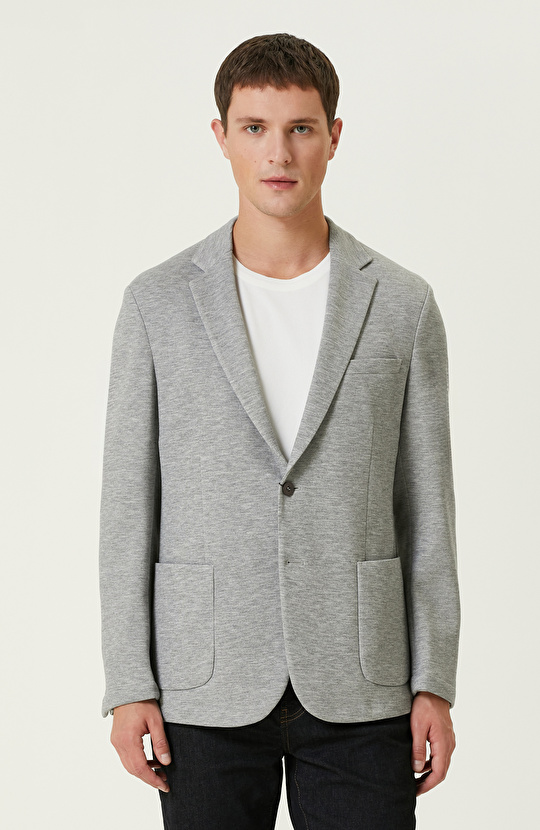 Gri Melanj Comfort Ceket