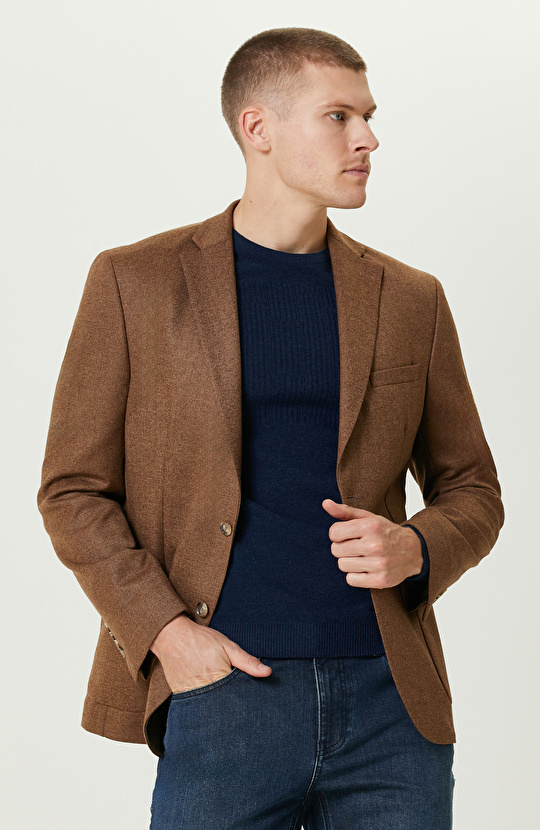 Kahverengi Limited Yün Ceket