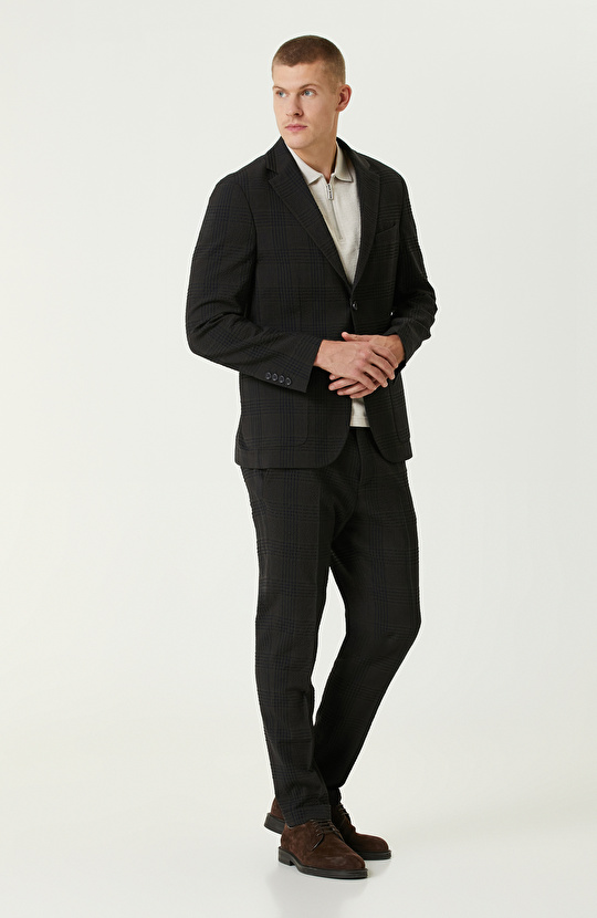 Kahverengi Yün Karışımlı Takım Elbise