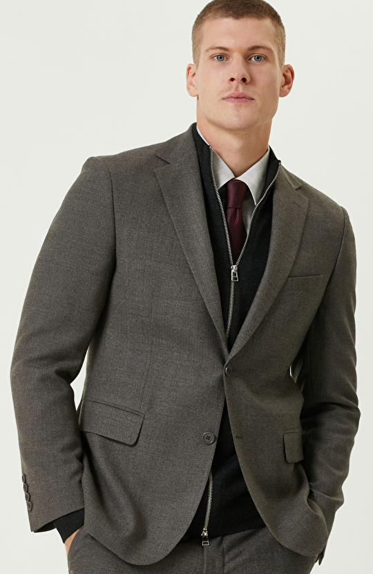 Vizon Yün Karışımlı Takım Elbise