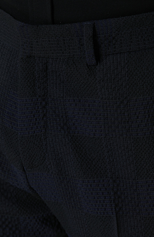 Lacivert N-Tech Yün Karışımlı Gofreli Takım Elbise