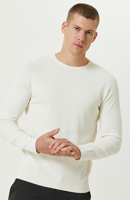 Ekru Basic Triko Kazak