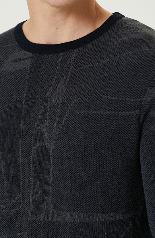 Siyah N-Tech Triko Kazak