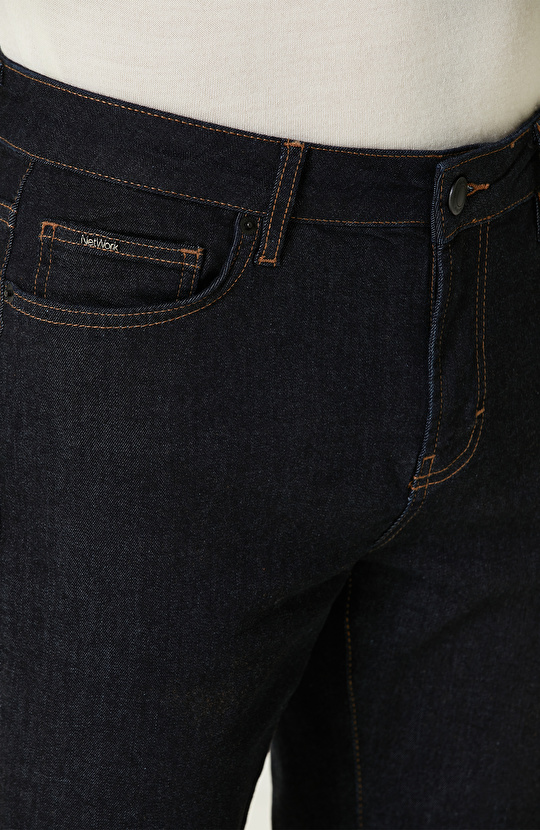 Koyu Lacivert Denim Pantolon