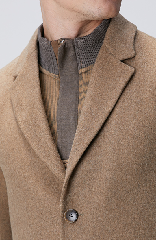 Vizon Yün Karışımlı Palto