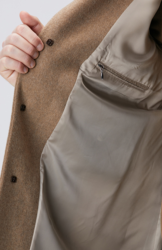 Vizon Yün Karışımlı Palto