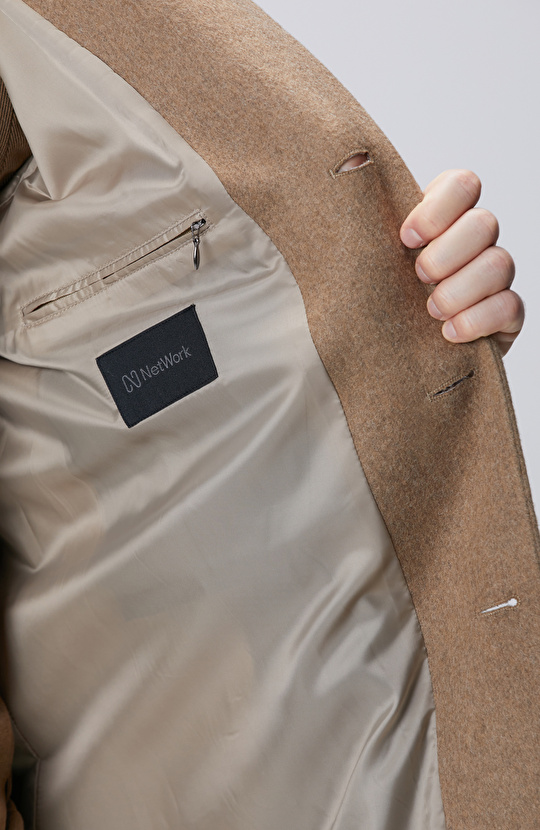 Vizon Yün Karışımlı Palto