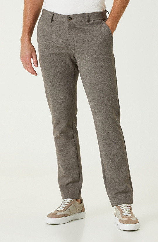 Vizon Diyagonal Örme Pantolon