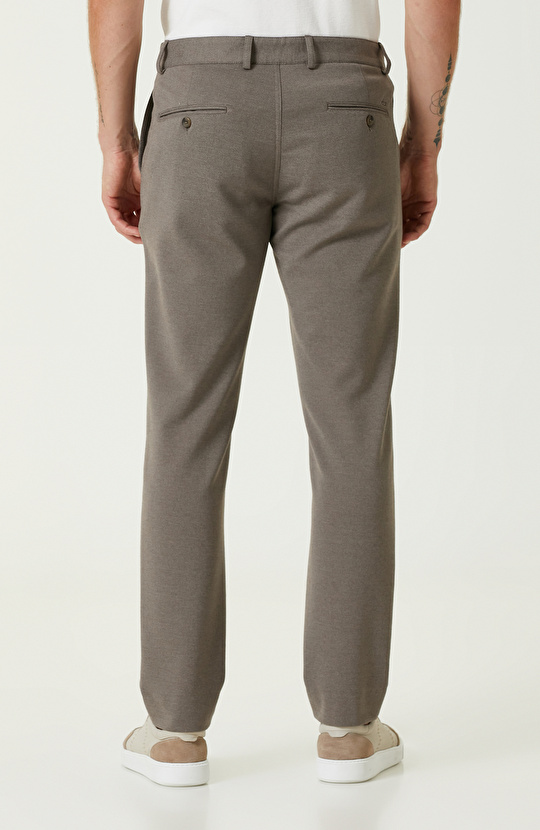 Vizon Diyagonal Örme Pantolon