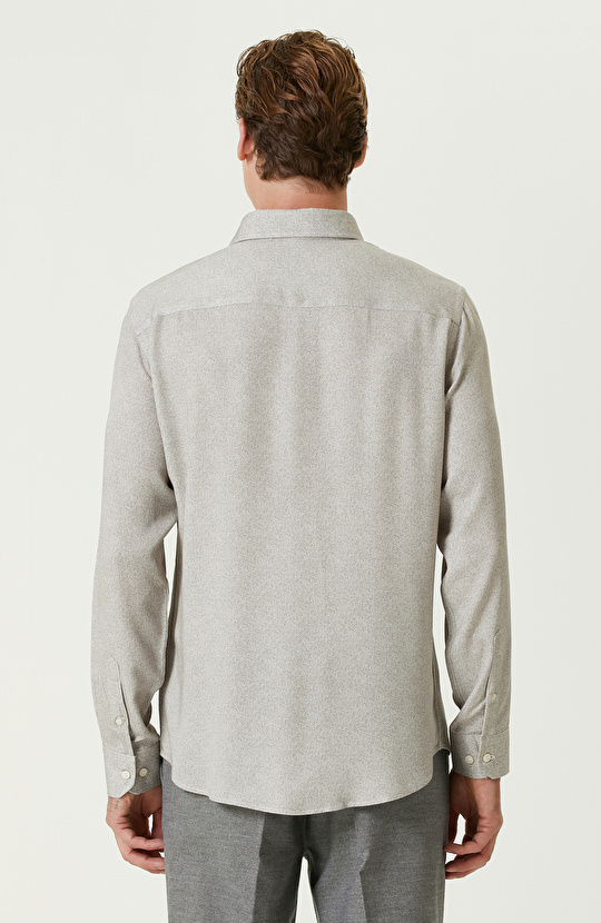 Bej Comfort Fit Gömlek