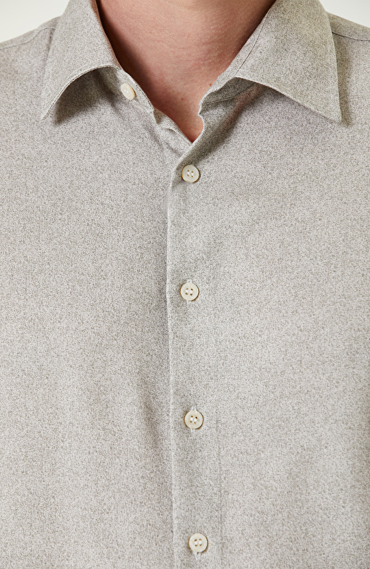 Bej Comfort Fit Gömlek