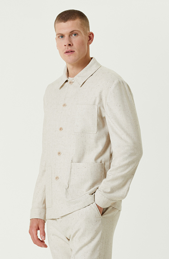 Bej Yün Karışımlı Comfort Ceket Bej Yün Karışımlı Comfort Ceket