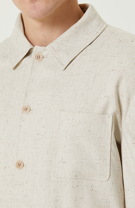 Bej Yün Karışımlı Comfort Ceket