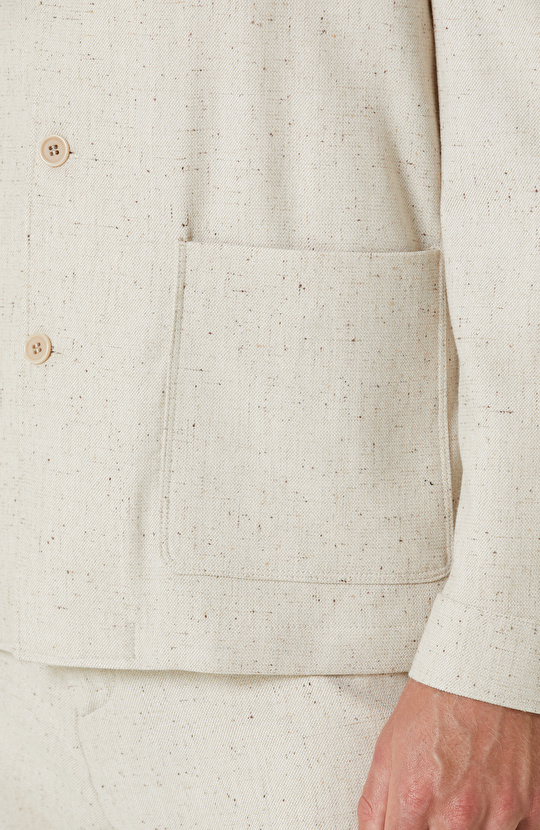 Bej Yün Karışımlı Comfort Ceket