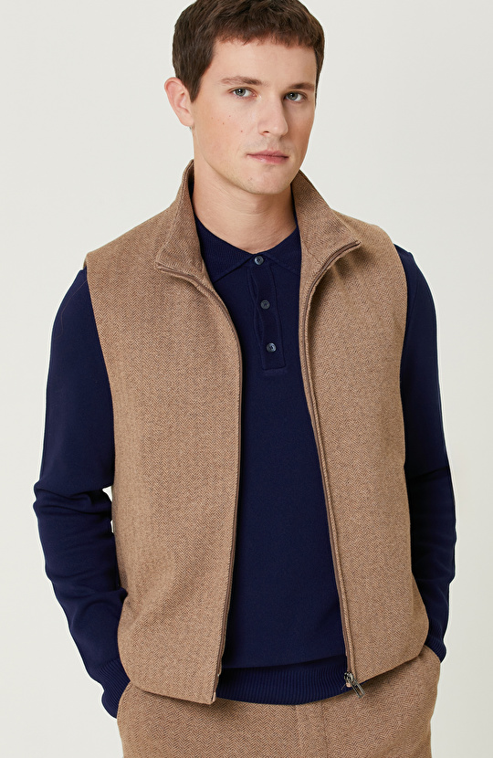 Camel  Limited Kaşmir Karışımlı Causal Yelek