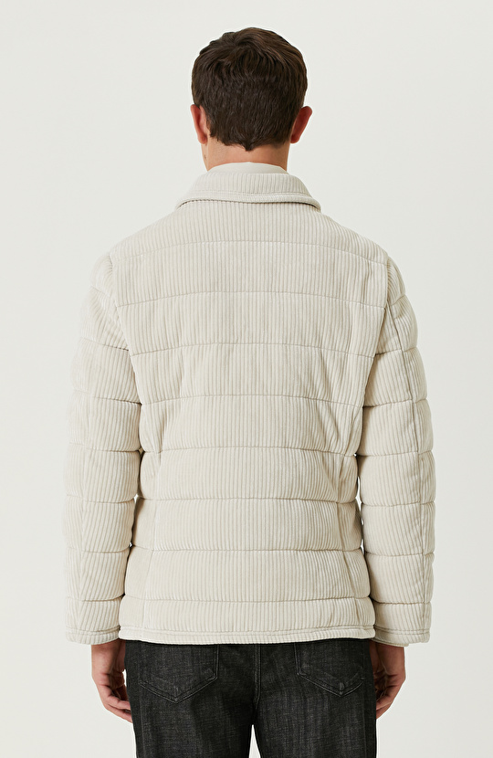 Kırık Beyaz  Limited Fitilli Kadife   Ceket