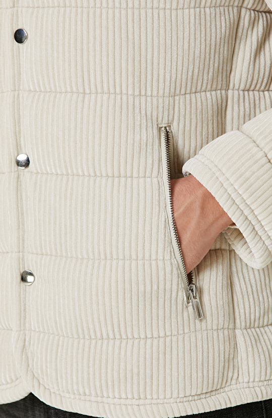 Kırık Beyaz  Limited Fitilli Kadife   Ceket