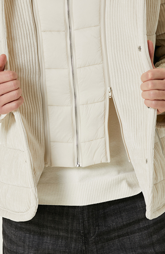 Kırık Beyaz  Limited Fitilli Kadife   Ceket