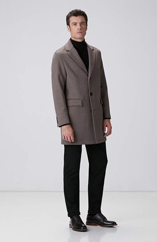 Vizon Yün Karışımlı Palto