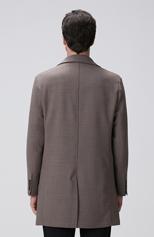 Vizon Yün Karışımlı Palto