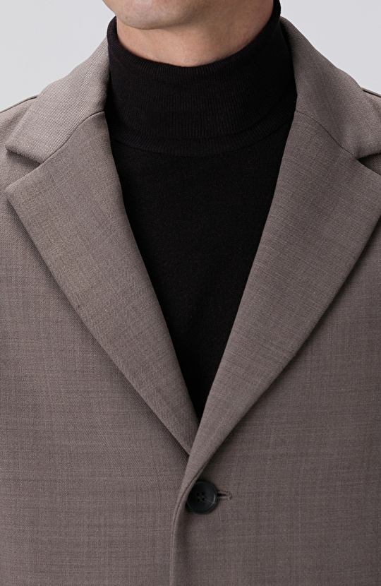 Vizon Yün Karışımlı Palto