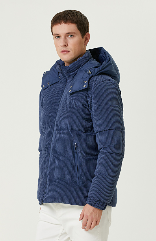 Lacivert Punch Detaylı Kazak